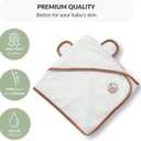 Premium Hooded Baby Towel - Super Soft & Absorbent, 100% Rayon from Bamboo, 35x35 in, Perfect for Newborn, Baby, Toddler, Infant, Bath