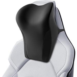 BABUR Car Headrest Pillow | Ergonomic Memory Foam Neck Shoulder Support Pillow with Adjustable Design & Enlarged Surface | Pain Relief for Driving Travel Sleeping | Black 1 Pack
