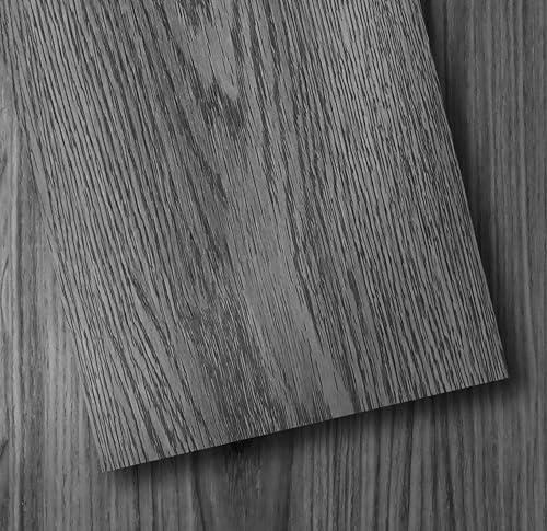 Floor Tiles Peel and Stick Vinyl Floor Cover 54 Sq.Ft, 36-Pack, 36 x 6 inch Luxury Self Adhesive Waterproof Flooring Planks DIY for Bedroom, Kitchen, Living Room, RV, Wood Look Plank, Washed Grey