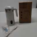 Milk Frother, 4-in-1 Milk Frother and Steamer, 10.1oz/300ml Automatic Hot and Cold Foam Maker and Milk Warmer, Electric Milk Frother for Coffee, Latte, Cappuccino, Matcha(White)