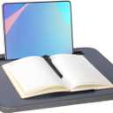 Portable Laptop Desk Fits Up to 16 Laptops, with Tablet Slot, Built-in Cushion, Great for Home & Office,Lap Desk for Laptop,Lap Desk with Cushion (Dark Grey, Medium)