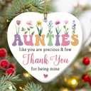 5 x Auntie Ornament 2025 - Auntie Christmas Ornament, Gifts for Aunt from Niece, Nephew for Aunts, Sister - Ceramic Ornaments Xmas Decoration Idea for Great Aunt