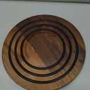 Le Creuset Magnetic Wooden Trivet, Acacia Wood with Black Silicone Rings
