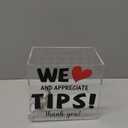 YLOLUL Light Up Tip Jar Acrylic Tip Box for Bartender Bars 6 X 5.4 X 4 Inch Tip Jar for Money Tip Collection Box Donation Suggestion Box Money Storage Container for Restaurants Musicians Driver (USB) (Clear)