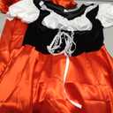 Cuteshower Women Little Red Riding Hood Costume for Adult Halloween Costume Party Dress with Hood Cape Size M