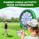 Giant Inflatable Dartboard, Kick Darts Outdoor Indoor Soccer Dartboard Game Golf Dart Throw Darts with Pump, Giant Dart Board Target Yard Games for Kids & Adults 20+Games, 43 inches by 72"