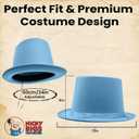 Nicky Bigs Novelties Morph Tall Top Hat for Men Adjustable Size, Victorian Hat, Victorian Tophat Costume Accessory