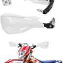 XINGWU Motorcycle Handguards Universal 7/8'' and 1 1/8'' Dirt Bike Hand Guards ATV Hand Protection for Sur Ron ATV CR CRF KXY Pit Bike Motocross Enduro Supermoto Racing (white)