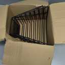2 Pack Multi Step File Organizer Incline Desktop File Sorter Metal Wire Mesh Step File Letter Sorter, 7 Sections, Black