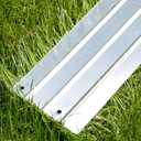 Worth Garden 10-Pack Metal Landscape Edging - 40" L. x 4.5" H. (33FT Total) Silvery Galvanized Steel Sturdy Flexible Garden Lawn Border Edging for Yard Flower Bed Tree Fence Surrounds