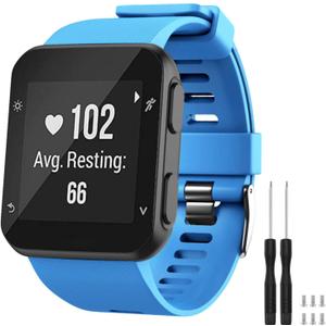 Watch Band for Garmin Forerunner 35, Soft Silicone Replacement Strap Compatible with Forerunner 35 Smart Watch, Fit 5.11-9.05 Inch (130-230 mm) Wrist