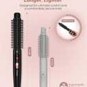 Farery 1 Inch Curling Iron Brush, Heated Round Brush for Compact Bouncy Curls, Hot Brush with Anti-Scald Hard Bristles, Lightweight, Dual Voltage Travel Hair Tool 360 Swivel Cord, 410F Fast Heat