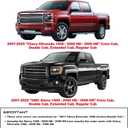 Seat Covers for Truck Chevy Chevrolet Silverado GMC Sierra Pickup 2007-2026 1500 2500HD 3500HD Trail Boss Z71 Crew Double Extended Cab Waterproof Leather Protectors Grey Full Set