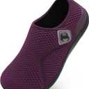 Womens Walking Shoes Comfortable Wide Diabetic Shoes Adjustable Zero Drop Edema Shoe Breathable Neuropathy Nursing Shoes Casual Wide Width Sneakers (Purple)