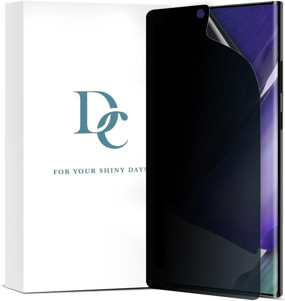 [2 Pack Privacy Screen Protector for Galaxy Note 20 Ultra, Full Glue PET EPU Hybrid Anti-Spy Screen Protector, Fingerprint Compatible, Self-Healing, Easy Installation with Alignment Tool