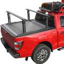 Ladder Rack for Truck, 800 LBS Capacity Truck Bed Rack, 19"-25" Height-Adjustable Aluminum Truck Ladder Racks, Fit for Ford F150/Ram 1500/Chevy Silverado/Sierra