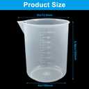 Waziaqoc 3 Pack 1000ml/34oz Plastic Graduated Beaker, 1L Measuring Cup