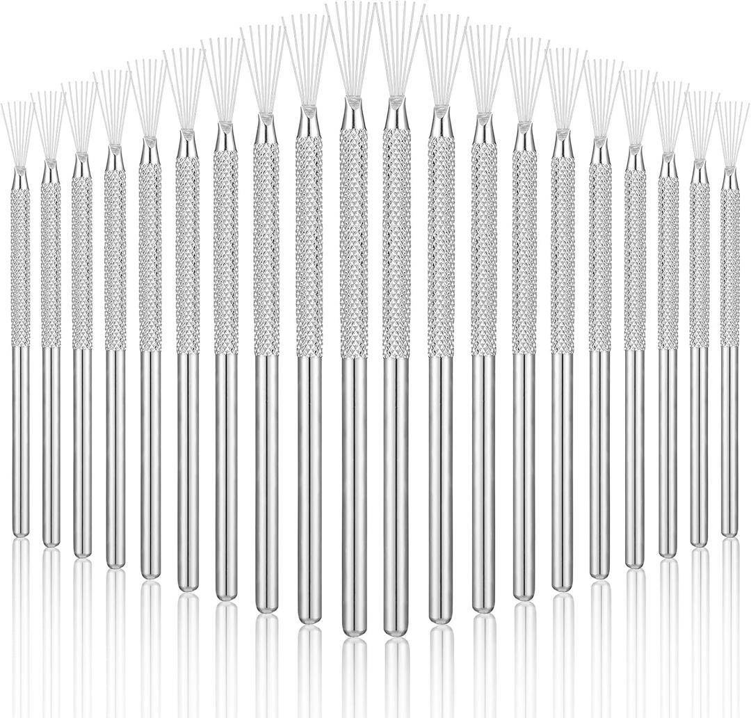 Umigy 20 Pcs Clay Needle Tool Pottery Feather Wire Texture Tool Clay Modeling Tools for Ceramic Pottery Sculpting Texturing Modeling Detail Tools 5.12 Inch