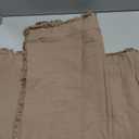 MIULEE Decorative Throw Pillow Covers Neutral Linen Fringe Throw Pillows Set of 2 Brown Boho Farmhouse Cushion Covers with Tassels for Couch Sofa Bed Living Room Spring Home Decor 20x20 Inch