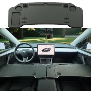 Car Desk for Tesla Model 3 Y, Foldable Tesla Desk for Laptop, Car Table Tray for Tesla Passenger Seat, Tesla Table Travel Tray for Kids, Food & Tablets, Tesla Tray Long Trip Essentials
