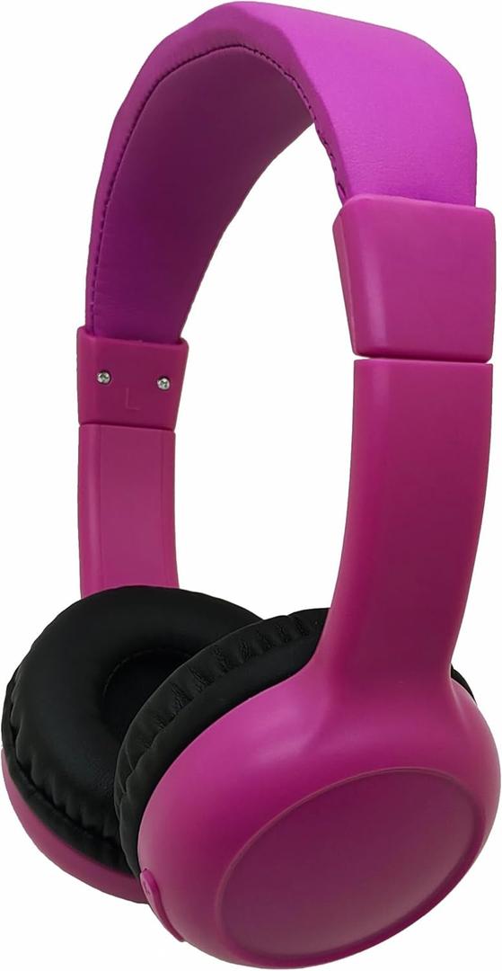 Kids Wireless Headphones, Over-Ear Design with Bluetooth 5.0, Adjustable Over-Ear Design (Pink)