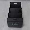 K KNODEL Car Trunk Organizer, Foldable Organizer for Car, Automotive Consoles & Organizers, 3 Compartments Storage with Reinforced Handles (Large, Black)