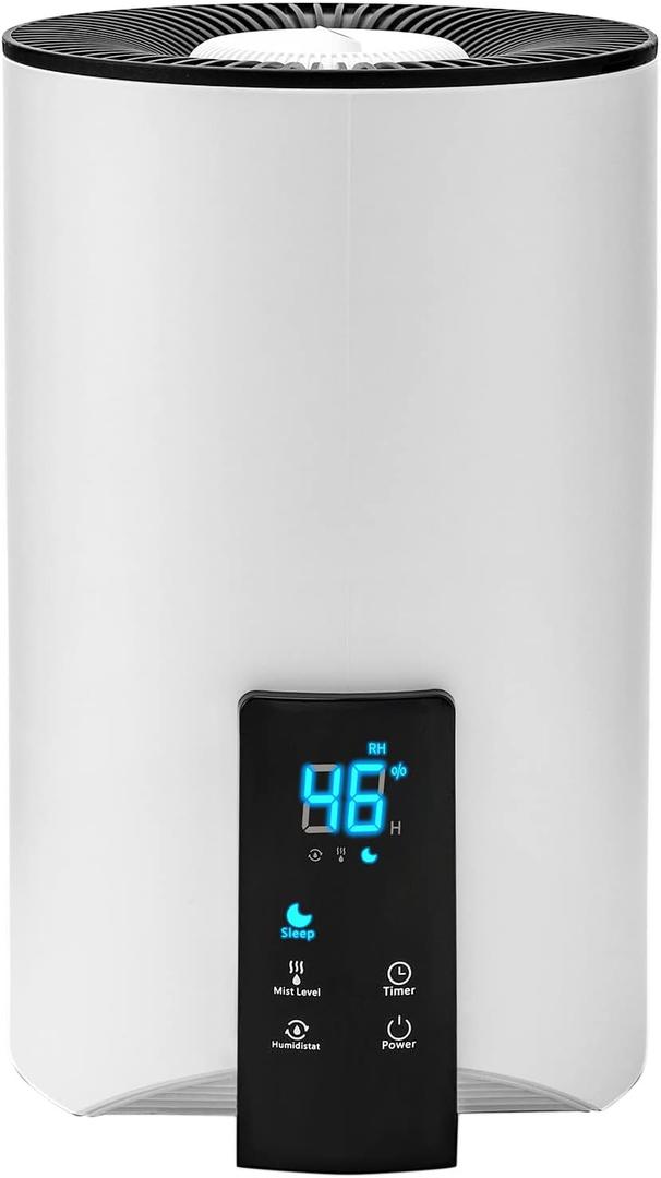 Humidifiers for Bedroom Large Room, 4L Cool Mist Top Fill Oil Diffuser for Baby Nursery and Plants, Quiet Rapid Ultrasonic Humidification for Home Whole House