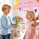 beefunni Flower Bouquet Craft Kit, Valentines Day Gifts for Kids, DIY Crafts Toys for Kids Ages 4-8, Educational Flower-Making Toy for Toddler, Birthday Gift for 4 5 6 7 8+ Year Old Girls and Boys