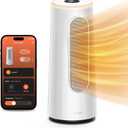 CLEVAST Smart Space Heater for Indoor Use, 1500W Fast Heating PTC Ceramic Portable Heaters with Thermostat, Quiet Electric Space Heater with RGB Night Light for Bedroom, Office, App & Voice Control
