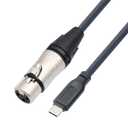 3.3FT Female XLR to USB C Micphone Cable,USB C to XLR for Dynamic Microphone iPhone 15,ipad,Notebook,Tablet