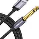 DUKABEL USB Guitar Cable, USB-A to 1/4 TS Cord for Guitar Recording, 8Feet/2.4Meter Instrument Mono Cord for Bass, Mixer, PC, Laptop(Do Not Work with RockSmith)