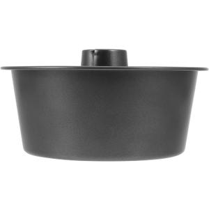 Kichvoe Round Carbon Steel Angel Food Cake Pan, Black, 12-Inch (23.5X23.5X10CM)