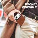 SHIELDON Genuine Leather Case for iPhone 17 Pro Max 6.9" 2025 with [Updated Camera Button], Compatible with Magsafe, Magnetic Wireless Charging, Shockproof Protective Cover, Metal Button - Retro Brown