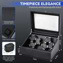 hightall Luxury Automatic Watch Winder for Rolex/Omega/Cartier for Automatic Watches with Whisper-Quiet Motor (<5dB), Anti-Scratch Memory Foam & Stable Base