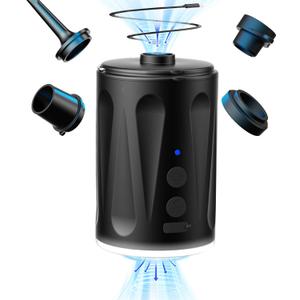 Electric Air Pump,Rechargeable Paddle Board Air Mattress Pump Battery Powered Air Pump with Camping Light,4 Nozzles for Air Mattress Beds, Swimming Ring, Pool Floats/Toys
