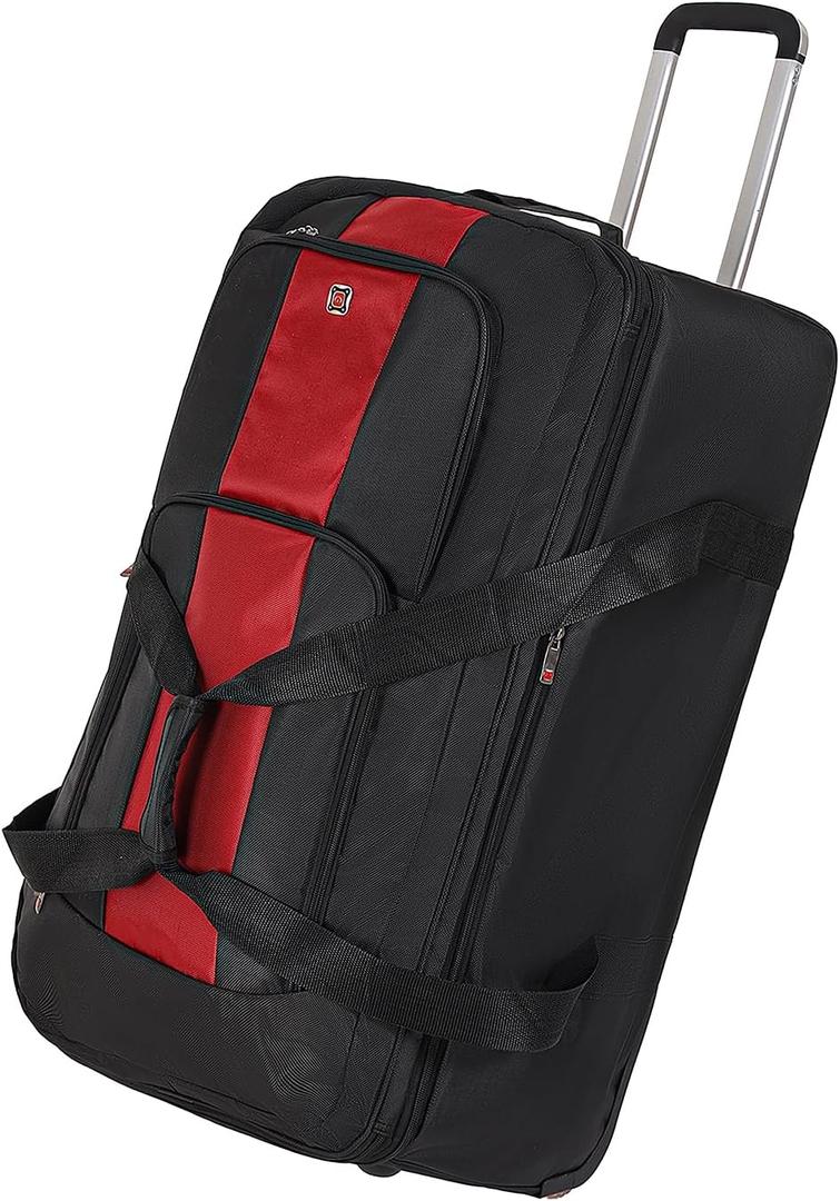 32-inch Rolling Duffle Bag with Wheels and Handle | Expandable Water-Resistant Travel Bag, Foldable Travel Bag with 3 Spinner Wheels