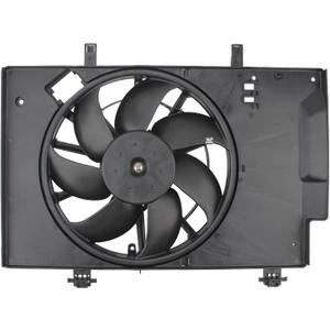 AUTOKAY Radiator AC Condenser Cooling Fan, 621-503 Radiator Cooling Fan Assembly Replacement for Ford Fiesta 2011-2018 BE8Z8C607A