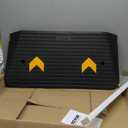 VEVOR Rubber Threshold Ramp, 1.5" Rise Wheelchair Ramp Doorway, 33069Lbs Load Capacity, Non-Slip Surface Rubber Curb Ramp for Wheelchair and Scooter (Black)