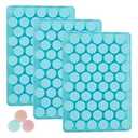 3 Pcs Round Chocolate Silicone Molds for Candy, Gummy, Caramels, Ganache, Ice Cubes, 55 Cavity Per Piece