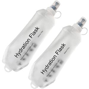 AXEN Soft Flask TPU Foldable Running Hydration Flask, Soft Collapsible Water Bottle for Hydration Pack Cycling Marathon Running Hiking