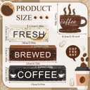 Geelin 4 Pcs Coffee Bar Decor Wood Blocks Mini Coffee Bar Wooden Signs Book Stacks Accessories Rustic Table Sign Farmhouse Tiered Tray Decor for Home Table