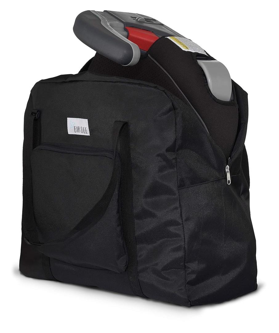 Birdee Durable Backless Booster Seat Travel Bag for Airplane Gate Check and Carrier for Travel - Fits GB Pockit and Most Lightweight Compact Folding Strollers