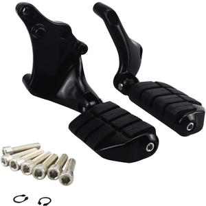 WOWTK Rear Passenger Footpegs Foot Rests Pedal Mount Fits for Harley Sportster 883 1200 2014 2015 2016 2017 2018 2019 2020 2021 2022,Black (Black For Lion Paw Style)