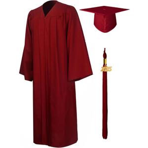 GraduationMall Matte Graduation Gown Cap Tassel Set 2026 for High School and Bachelor (51 Plus, Maroon)