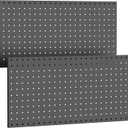 WALMANN Metal Pegboard Panels for Wall Garage Tools Storage Pegboard for Garage, Workbench, Modular Peg Board Tool Organizer Board(Pack of 2, Black)