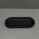 Wooden Farmhouse Decorative Tray, 12in Rustic Beaded Tray for Living Room Decor, Kitchen Table Dcor, Oval Coffee Table Serving Tray (Black)