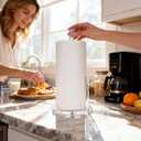 Acrylic Paper Towel Holder, Premium Stand for Kitchen Organize, One-Handed Manipulation Countertop Roll Paper Dispenser (DP014)