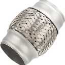 Exhaust Flex Pipe, 2''x 4''Stainless Steel Heavy Duty Exhaust Flex Pipe, Double Braid Exhaust Flex Tube