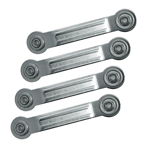 Racfenick 4 Pack Glider Bearing Arm Bracket Hardware Rocker Replacement Parts, 6.4" Length,5.15" Between Mounting Holes (Silver)