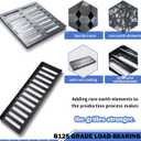 Cast Iron Drain Grate, Outdoor Drain Cover, B125 Class Ductile Iron Channel Drainage Grates, Heavy Duty Sewer Grate,Black Rectangle Drain Grate for Yard,Driveway,Concrete Floor.